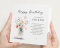 Birthday Card for Friend, Friend Birthday Card, Birthday Card for Her, Special Friend Birthday Card, Floral Birthday Card, Poem Card