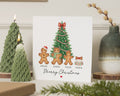 Personalised Family Christmas Card, Merry Christmas Card, Gingerbread Family Card, Custom Christmas Card, Christmas Card for Family