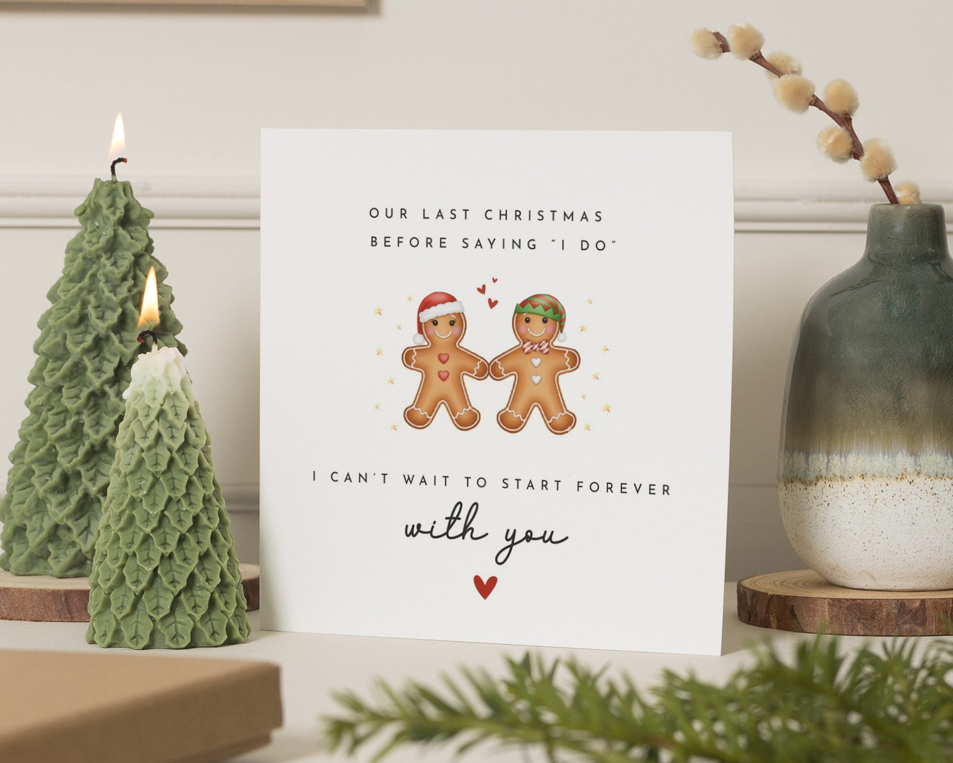 Christmas Card for Fiancé, Last Christmas Before I Do Card, Romantic Christmas Card, Christmas Card for Him, Christmas Card for Her