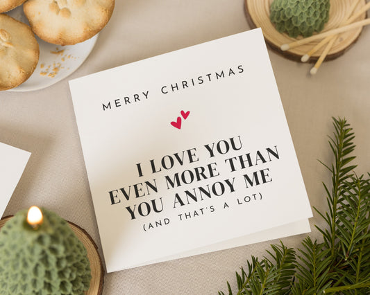 Funny Christmas Card for Husband, Christmas Card for Boyfriend, Christmas Card for Wife, Girlfriend Xmas Card, Romantic Xmas Card