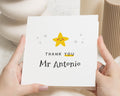 Thank You Card for Teacher, Personalised Thank You Card, Star Thank You Card, Custom Teacher Card, End of Term Card, Thank You Mr