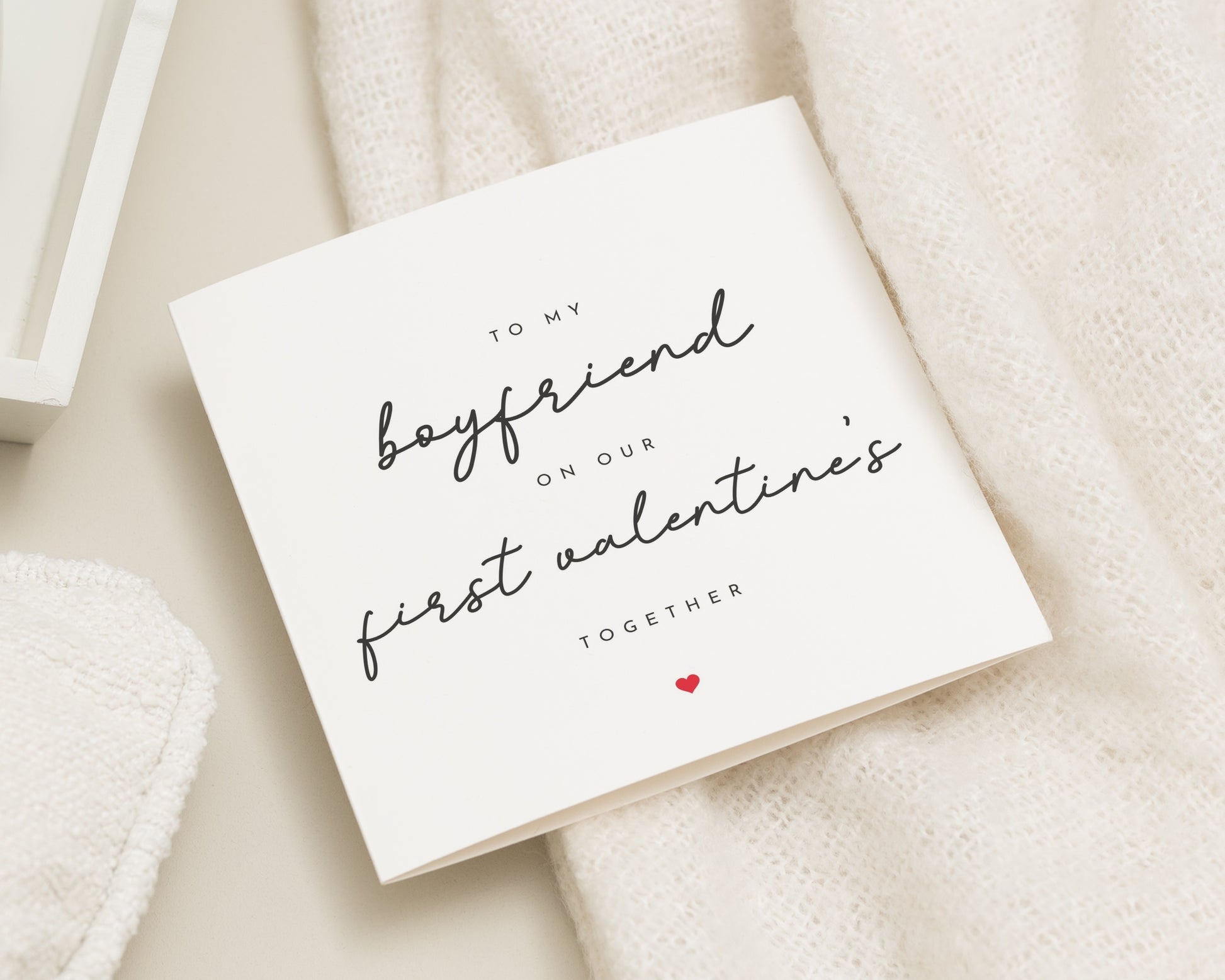 Valentines Day Card for Boyfriend, First Valentines Card, Romantic Card for Him, Personalised Valentines Card, Cute Valentines Card