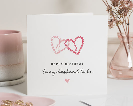 Birthday Card for Husband to Be, Fiance Birthday Card, Romantic Birthday Card, Personalised Engagement Card, Wedding Card
