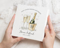 Golden Wedding Anniversary Card, 50th Anniversary Card for Mum and Dad, Personalised Anniversary Card, Champagne Anniversary Card