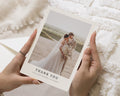 Personalised Wedding Thank You Cards, Photo Wedding Thank You Cards, Minimal Wedding Thank You Card, Wedding Thank You Card