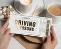 Personalised Driving Lessons Gift Voucher, Gold Foil Gift For Her Or Him, Custom Driving Gift, Scratch To Reveal