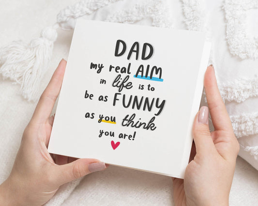 Fathers Day Card for Dad, Funny Dad Birthday Card, Birthday Card for Him, Dad Card, Fathers Day Card, Card from Son or Daughter