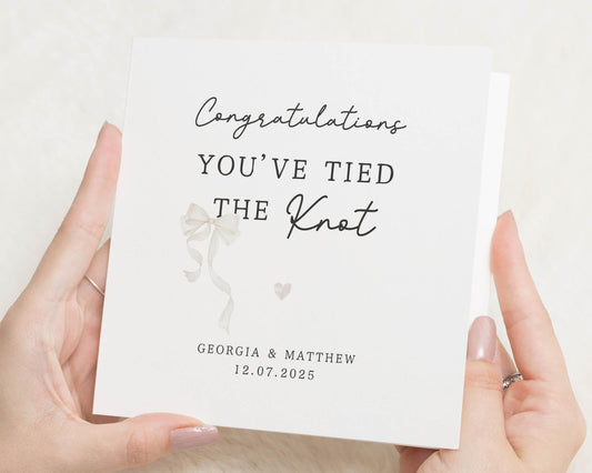 Congratulations Card, Wedding Card, Tied the Knot Card, Personalised Wedding Card, Engagement Card, Card for Couple