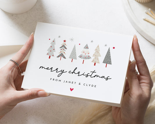 Personalised Christmas Card, Pack of Christmas Cards, Merry Christmas Card, Pack of 10, 20, 50 or 100, Custom Name Christmas Card