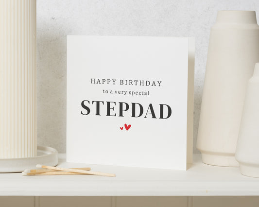 Stepdad Birthday Card, Step Dad Birthday Card, Birthday Card for Stepdad, Birthday Card for Him, Dad Birthday Card, Special Stepdad Card