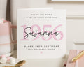 70th Birthday Card for Sister, Personalised Birthday Card, Birthday Card for Her, 1956 Birthday Card, Custom Sister Birthday Card