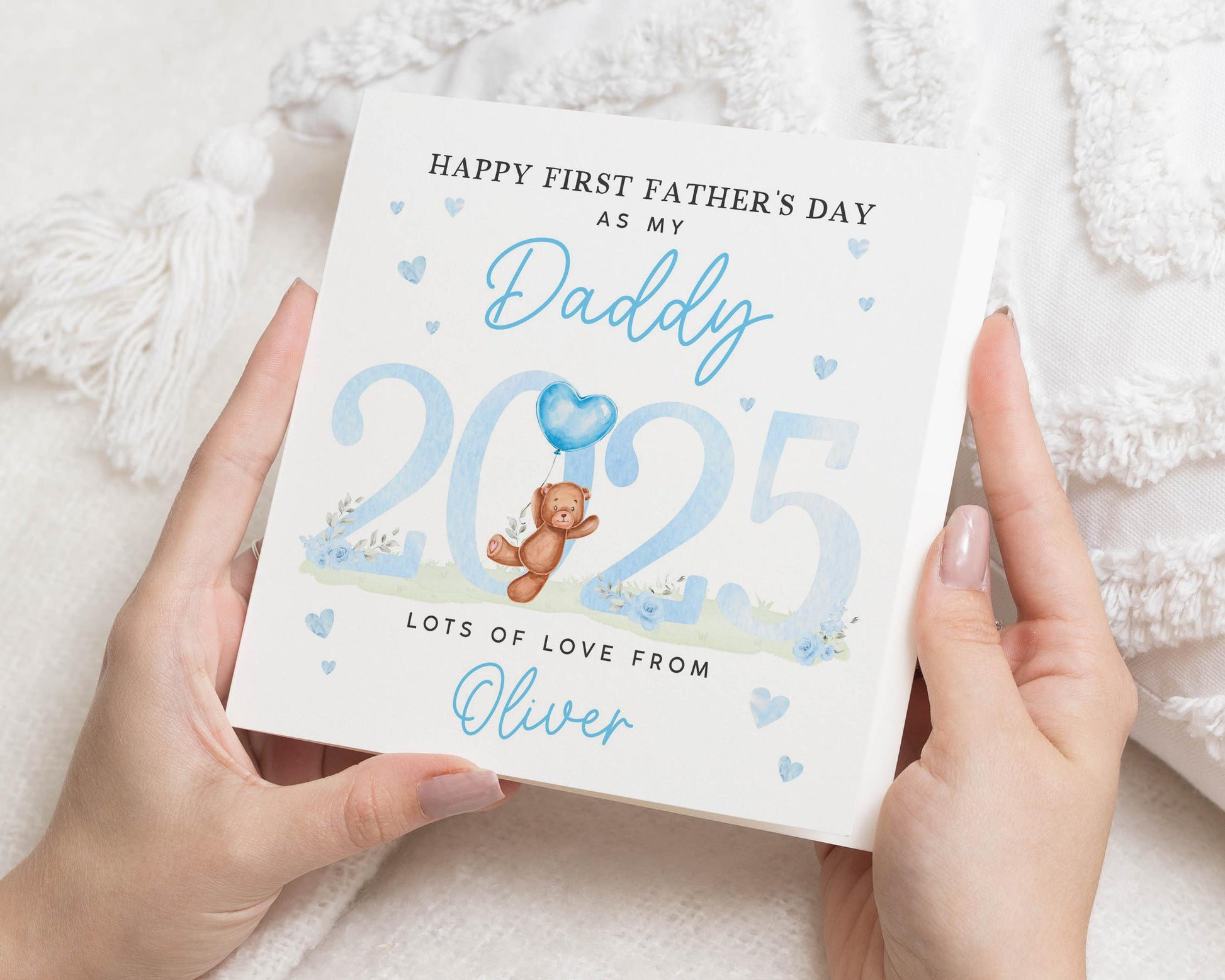 First Fathers Day Card from Baby, Fathers Day Card for Daddy, Personalised Fathers Day Card, Cute Bear Card, 2025 Fathers Day Card