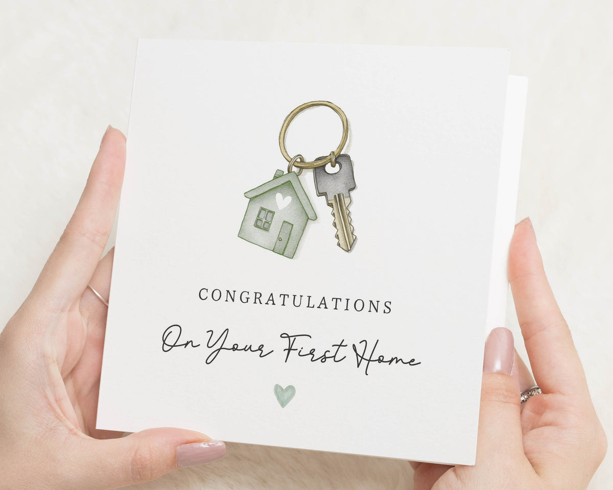 New Home Card, First Home Card, Congratulations New Home Card, Housewarming Card, New House Card, Moving Home Card, Keys Card