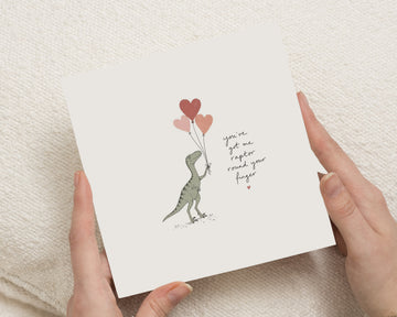 Anniversary Card, Funny Anniversary Card, Valentines Day Card, Dinosaur Card for Him, Love Card for Boyfriend, Raptor Card