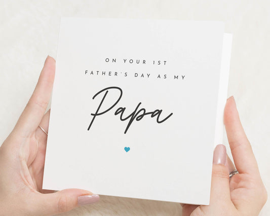 Fathers Day Card for Papa, 1st Fathers Day Card, First Fathers Day Card, Fathers Day Card from Baby, Fathers Day Card for Him