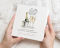 Diamond Anniversary Card Personalised, 60th Wedding Anniversary Card, Custom Anniversary Card, Champagne Celebration Card, Card for Couple