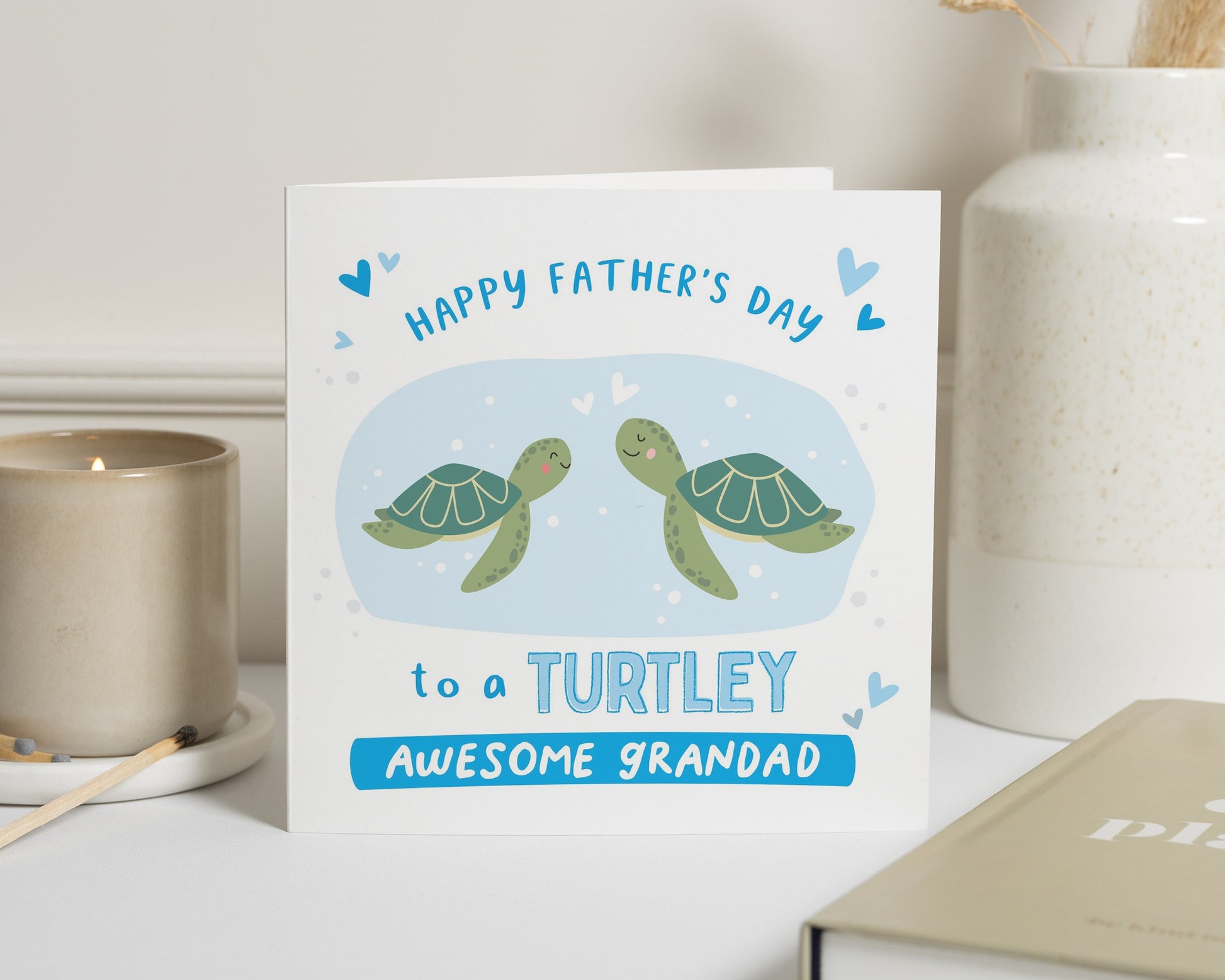 Fathers Day Card for Grandad, Turtle Fathers Day Card, Cute Fathers Day Card, Funny Pun Card, Grandad Fathers Day Card