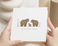 Pregnancy Card, New Baby Card, Congratulations Card for Mum and Dad To Be, And Then There Were Three Card, Bear Family Card
