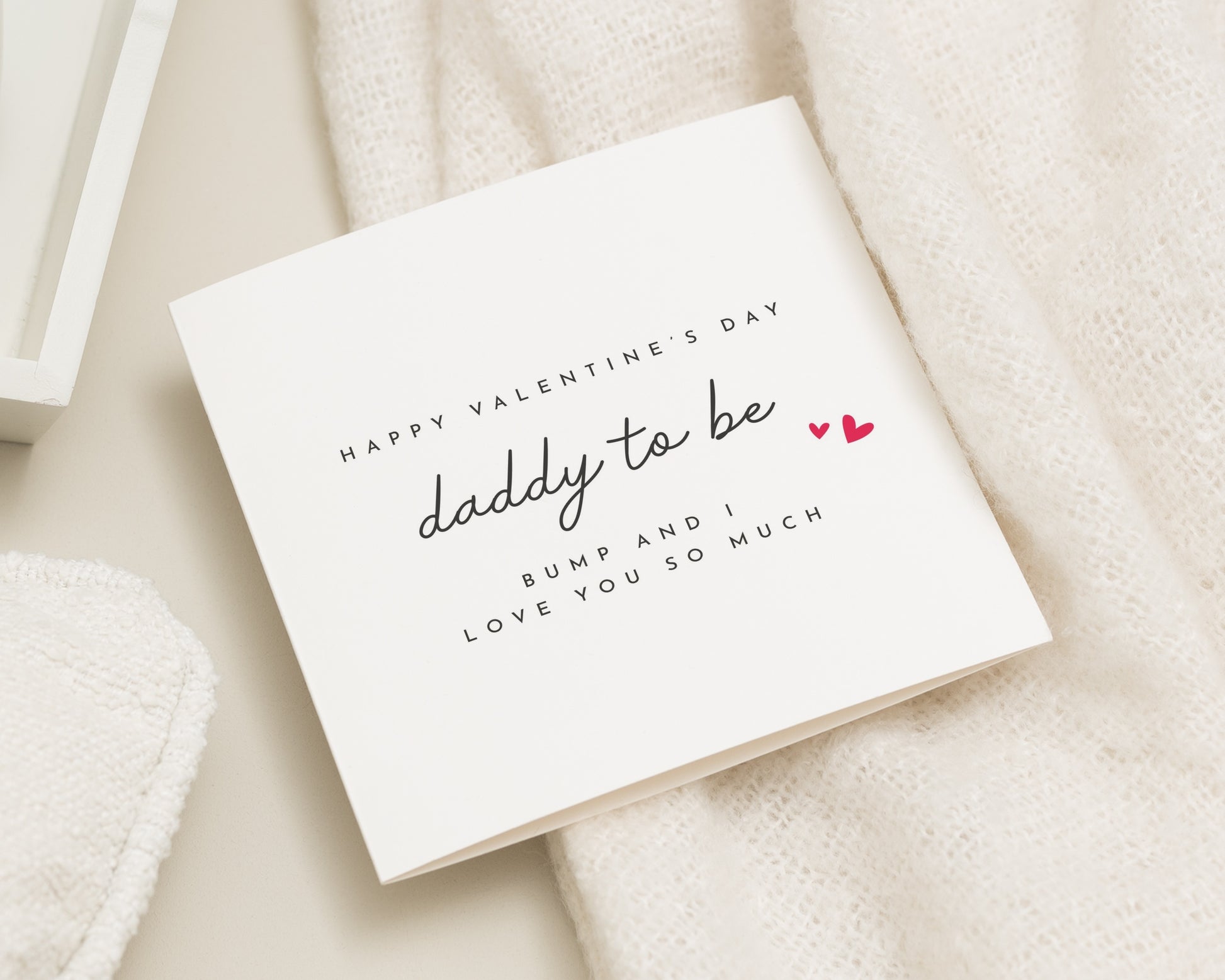 Valentines Day Card for Daddy to Be, Daddy to Be Valentines Card, Card from Bump, Valentines Card for Him, Daddy to Be Card