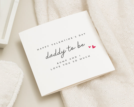 Valentines Day Card for Daddy to Be, Daddy to Be Valentines Card, Card from Bump, Valentines Card for Him, Daddy to Be Card