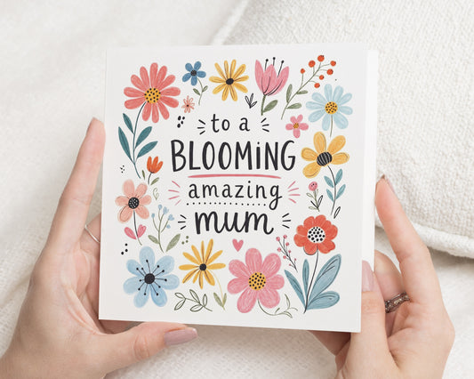 Birthday Card for Mum, Mum Birthday Card, Mother's Day Card for Mum, Floral Card for Mum, Thank You Mum Card, Flower Mum Card