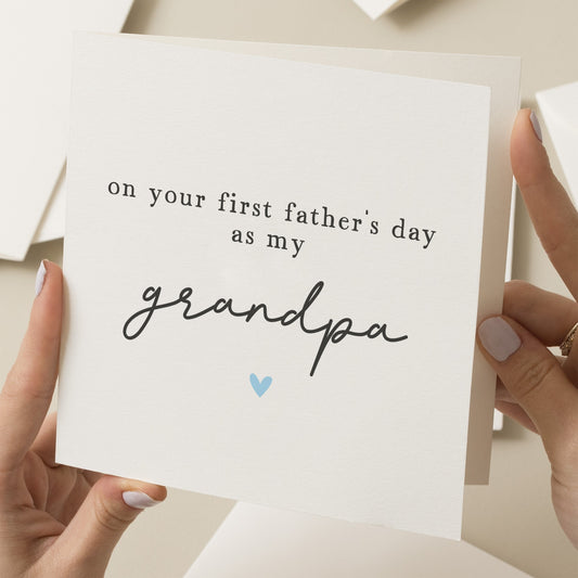 Personalised First Father&#39;s Day As My Grandpa Card, 1st Fathers Day Card, Baby First Fathers Day Card, First Fathers Day Gift, For Grandad