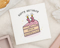 13th Birthday Card for Girl, Personalised Teen Birthday Card, Birthday Card for Daughter, Cute Cake Card, Officially a Teen Card