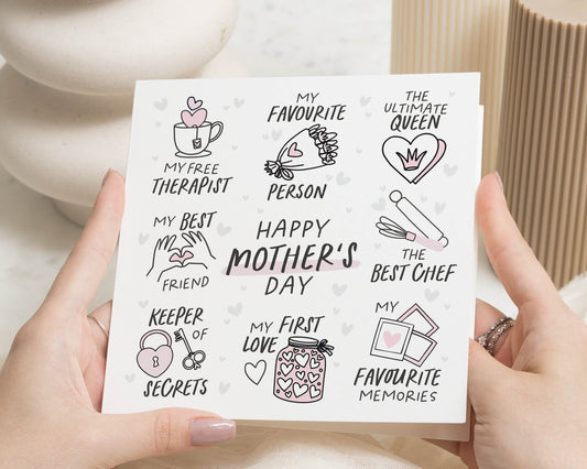 Mothers Day Card, Happy Mothers Day Card, Card for Mum, Mothers Day Card from Daughter, Best Mum Card, Personalised Mothers Day Card