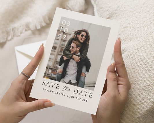 Personalised Save the Date Card, Wedding Save the Date Card, Photo Save the Date Card, Simple Save the Date Cards, Custom Save the Dates