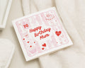 70th Birthday Card for Mum, Mum 70th Birthday Card, Birthday Card for Her, Personalised Birthday Card, Cute Pink Birthday Card