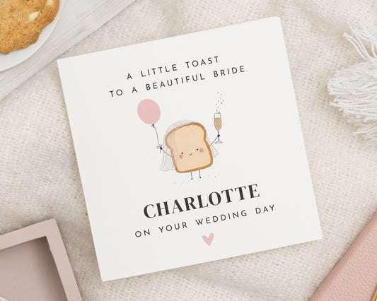 Personalised Wedding Card for Bride, Bride Wedding Day Card, Cute Wedding Card, Funny Bride Card, Wedding Card for Her, Pun Wedding Card