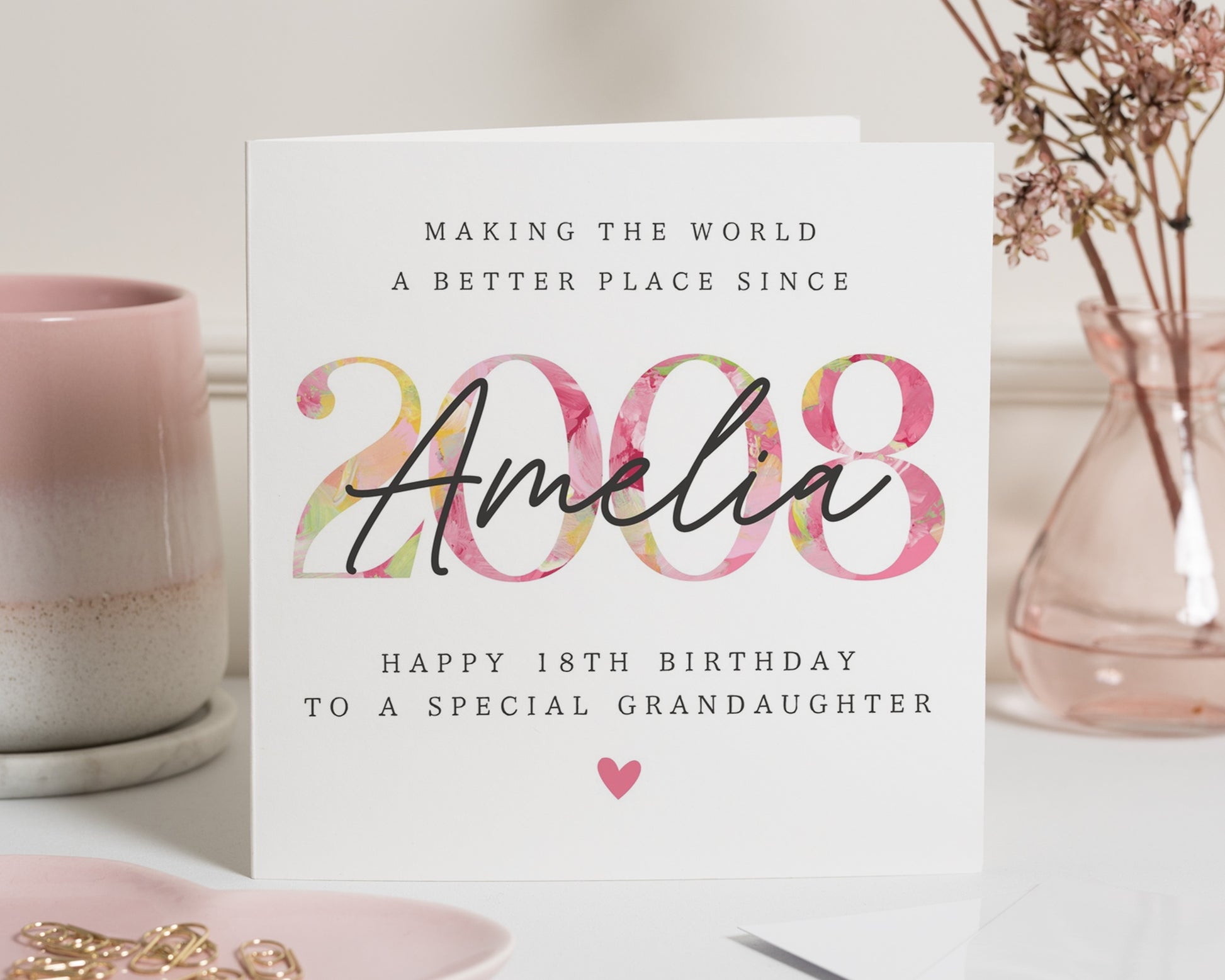 18th Birthday Card for Granddaughter, Personalised Birthday Card, Special Granddaughter Card, 18th Birthday Card for Her