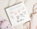 New Baby Girl Card, Personalised Baby Girl Card, Welcome To The World Card, Animal Baby Card, Baby Girl Keepsake Card, Custom Name Card