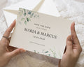 Personalised Save the Date Card, Wedding Save the Date, Greenery Save the Dates, Minimal Save the Date Cards, Simple Save the Date