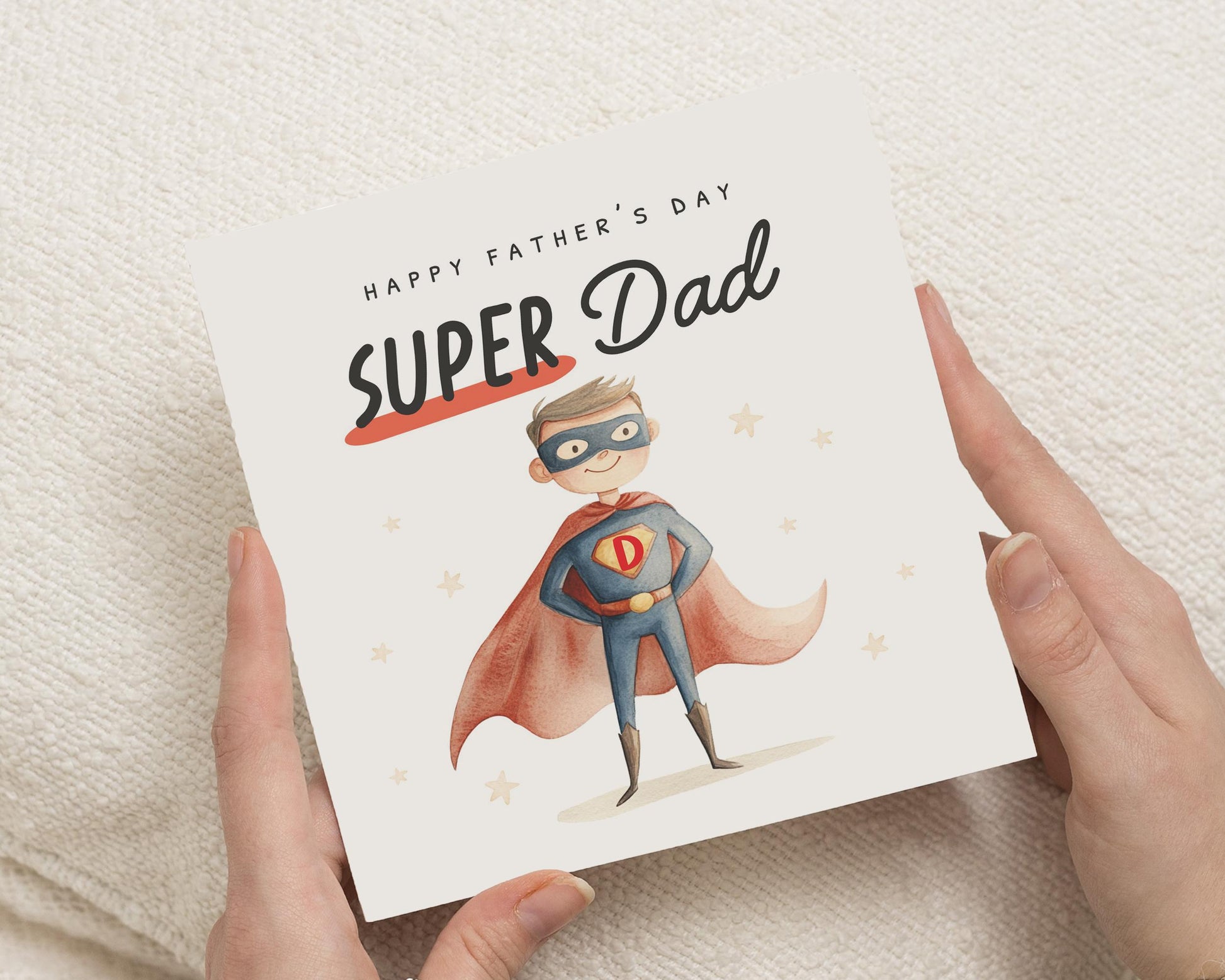 Fathers Day Card for Dad, Super Dad Fathers Day Card, Cute Fathers Day Card, Fathers Day Card from Kids, Superhero Dad Card
