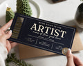 Personalised Concert Ticket Gift Voucher, Scratch To Reveal, Custom Gift For Him Or Her, Gold Foil