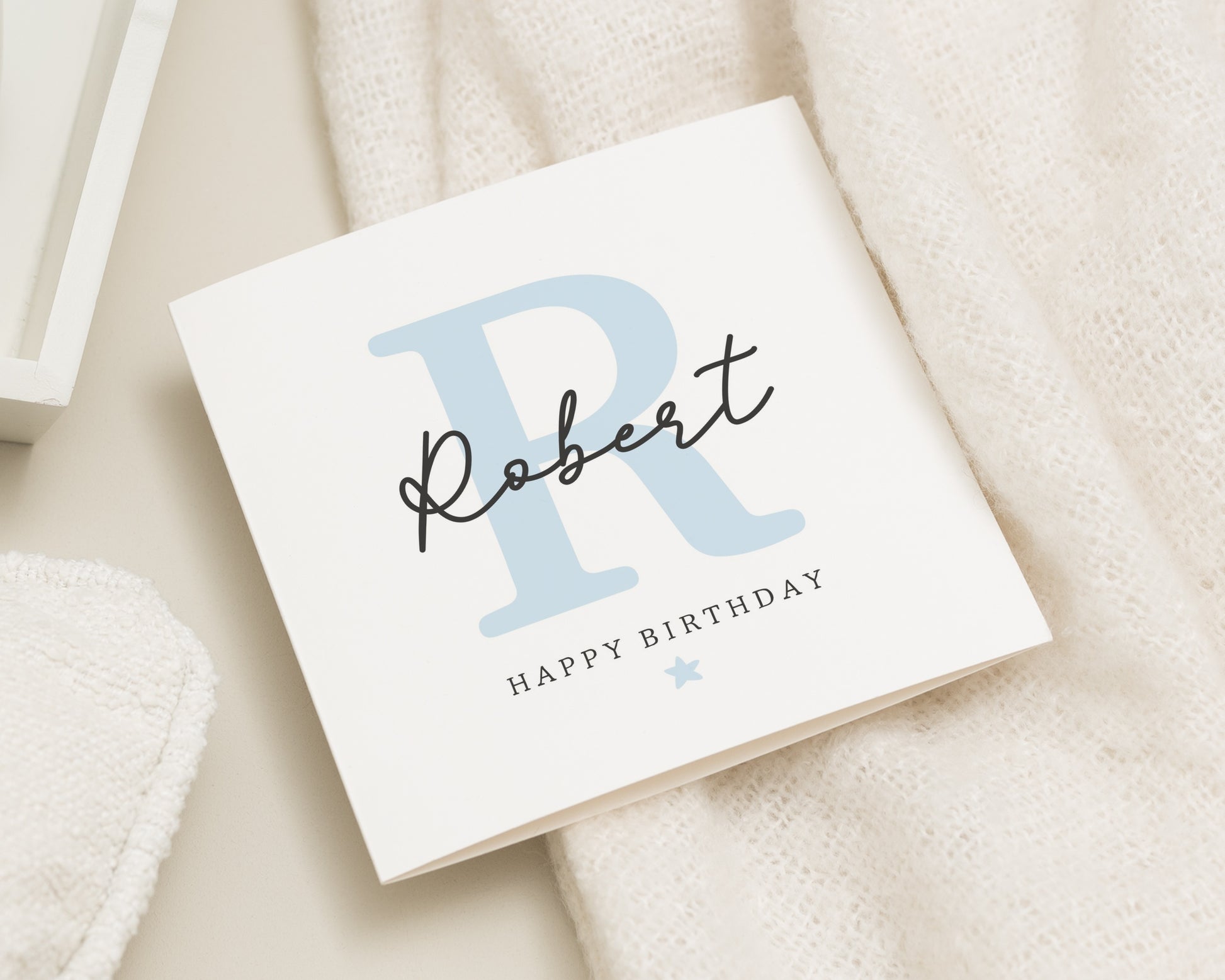 Personalised Birthday Card, Birthday Card for Him, Birthday Card for Boy, Custom Name Birthday Card, Simple Birthday Card