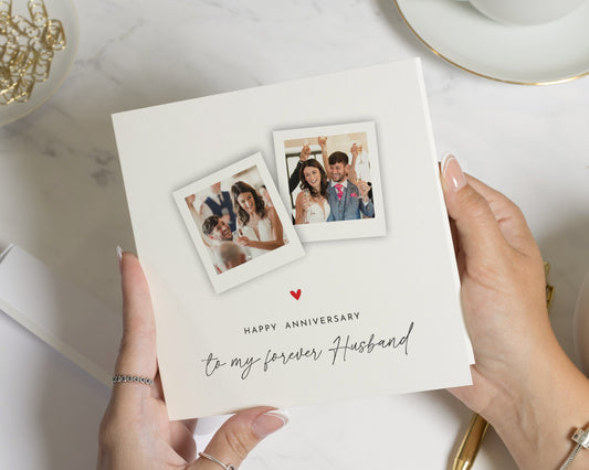 Photo Anniversary Card for Husband, Husband Anniversary Card, Personalised Anniversary Card, Wedding Anniversary Card, Romantic Card for Him