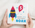 5th Birthday Card for Boy, Rocket Birthday Card, Personalised Birthday Card, Birthday Card for Son, Space Birthday Card, Kids Birthday Card