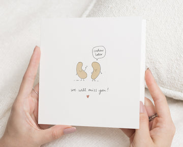 Leaving Card for Colleague, Funny Goodbye Card, We Will Miss You Card, New Job Card, Good Luck Card, Farewell Card, Cashew Later