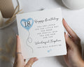 18th Birthday Card for Nephew, Nephew 18th Birthday Card, Birthday Card for Him, 18 Birthday Cards, Blue Balloon Card