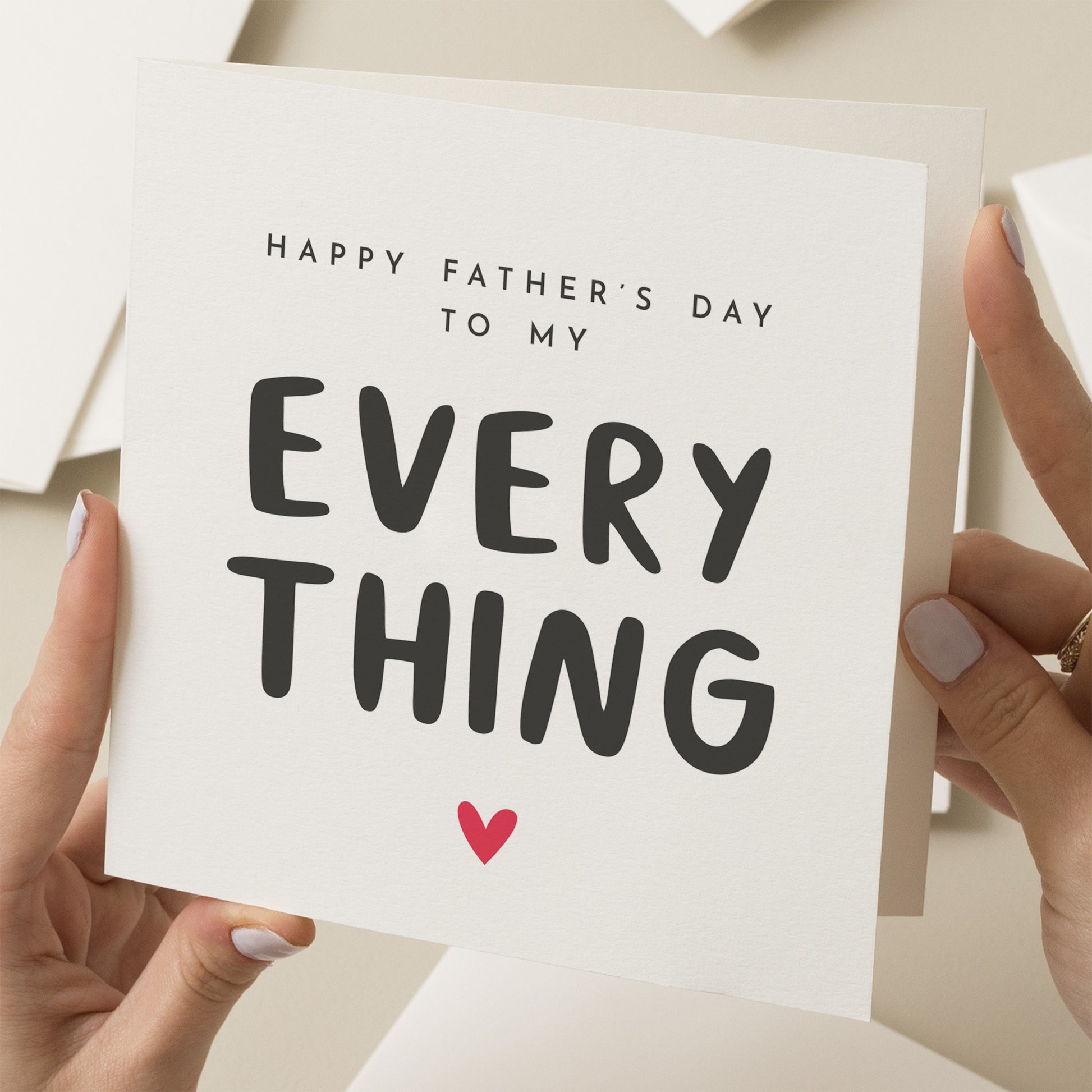 Happy Fathers Day Husband, To My Everything, Cute Fathers Day Card For Partner, Fathers Day Card For Boyfriend, Father&#39;s Day Card For Him