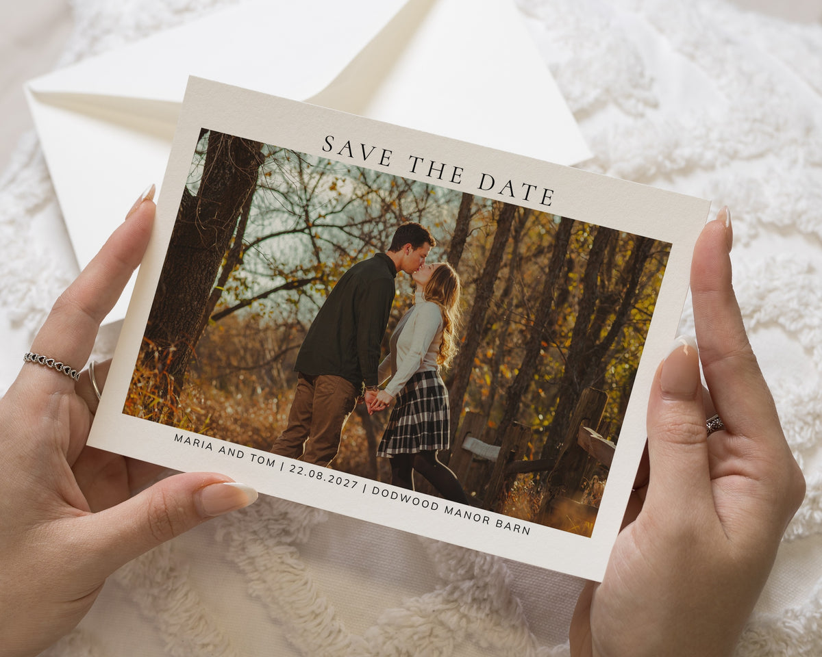 Personalised Save the Date Card, Wedding Save the Date, Photo Save the Date Cards, Simple Save the Date Card, Minimal Save the Dates