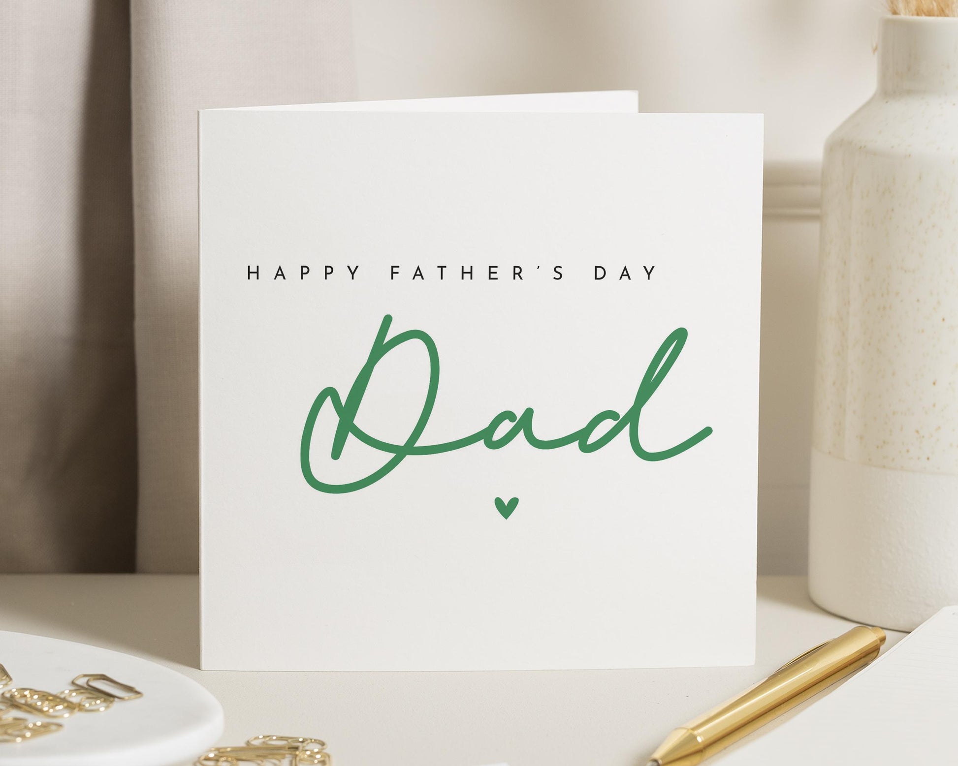 Fathers Day Card for Dad, Happy Fathers Day Card, Fathers Day Card from Daughter, Fathers Day Card from Son, Simple Fathers Day Card
