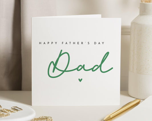 Fathers Day Card for Dad, Happy Fathers Day Card, Fathers Day Card from Daughter, Fathers Day Card from Son, Simple Fathers Day Card