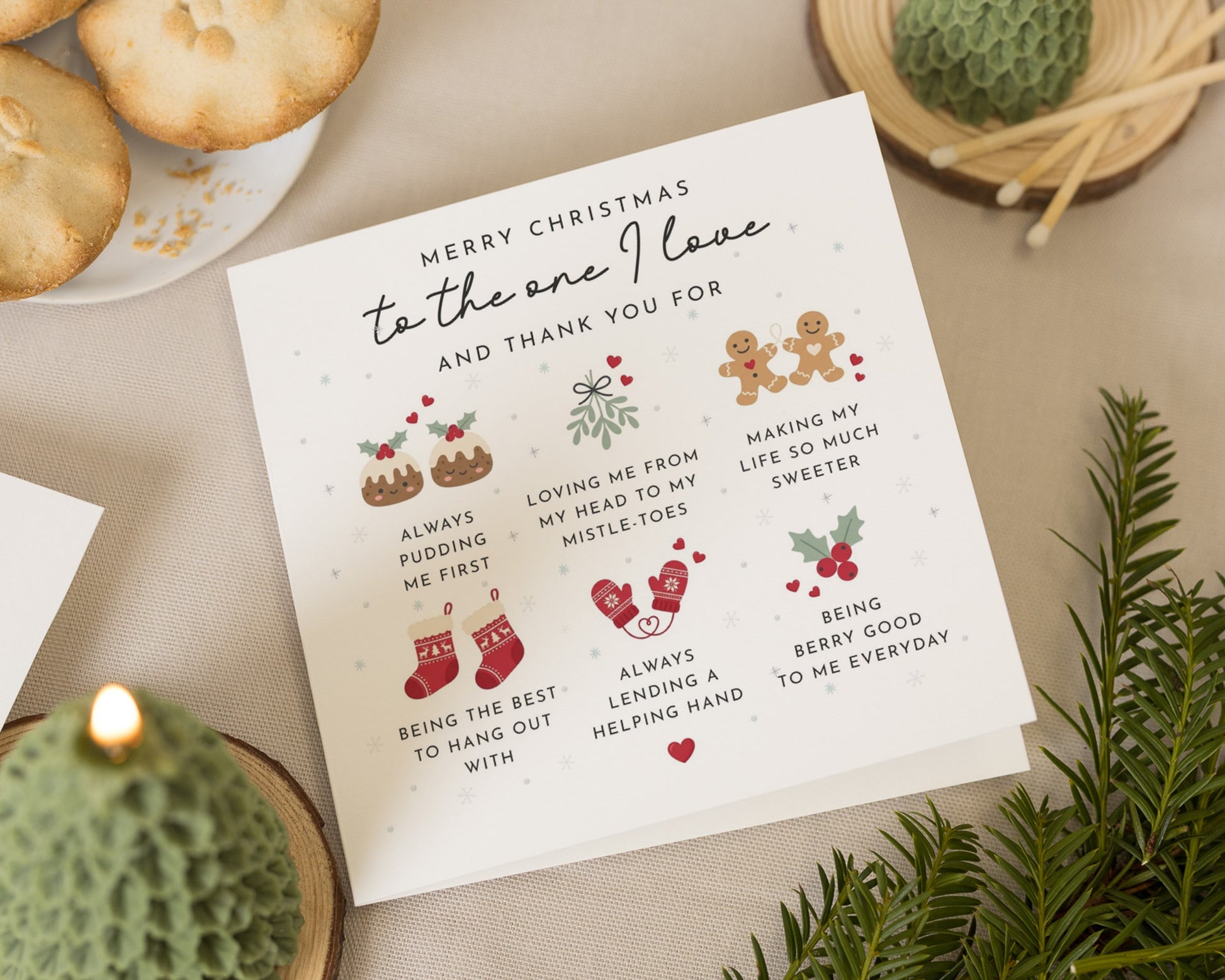 Christmas Card for Partner, Christmas Card for Husband, Wife, Boyfriend, Girlfriend, Romantic Christmas Card, Cute Christmas Card