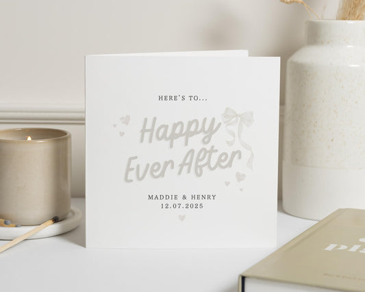 Wedding Card, Personalised Wedding Card, Happy Ever After Card, Engagement Card, Wedding Card for Couple, Custom Wedding Card