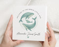 New Baby Card, Personalised Baby Card, Welcome To The World Card, Baby Boy Card, Baby Girl Card, Whale Card, Card For New Parents