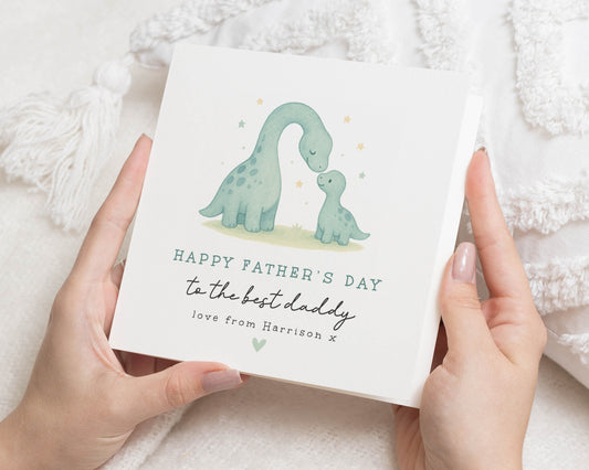 Fathers Day Card, Personalised Fathers Day Card, Dinosaur Fathers Day Card, Card for Daddy, Cute Fathers Day Card from Child, Daddy Card