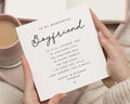 Birthday Card for Boyfriend, Personalised Birthday Card for Him, Romantic Birthday Card, Cute Birthday Card for Men, Poem Card